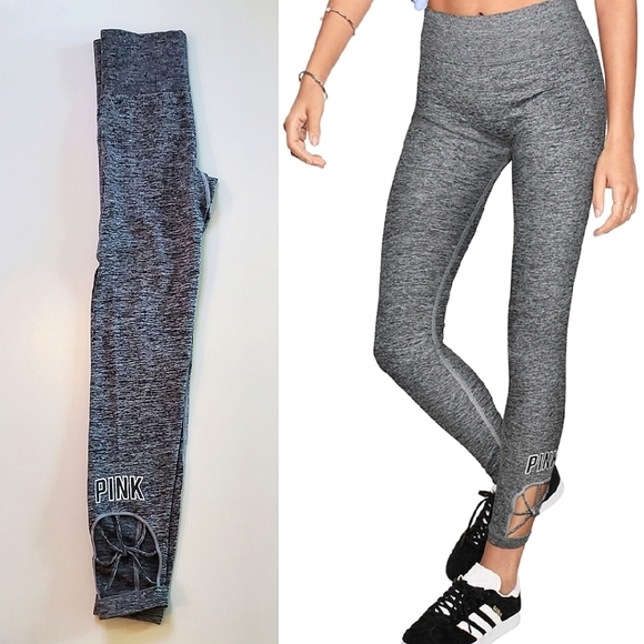 OFFER💋NEW💋 PINK Victoria's Secret SEAMLESS Strappy Tummy Control Leggings, XS - Picture 3 of 9